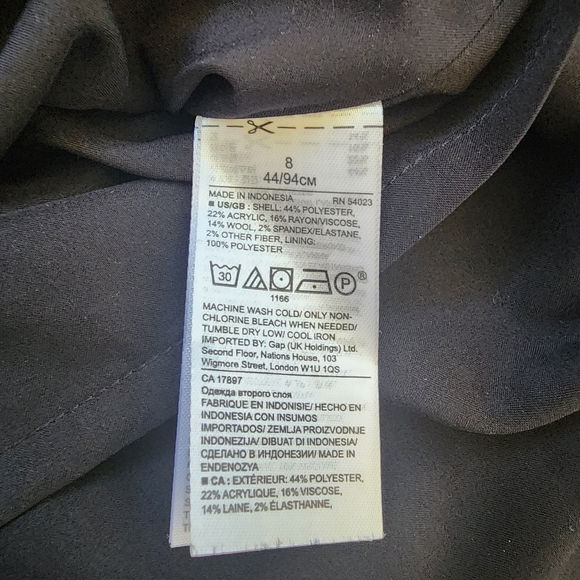 Banana Republic Gray Blue Plaid Fit‎ And Flair Skirt Godet Panels Size 8 - Picture 7 of 9